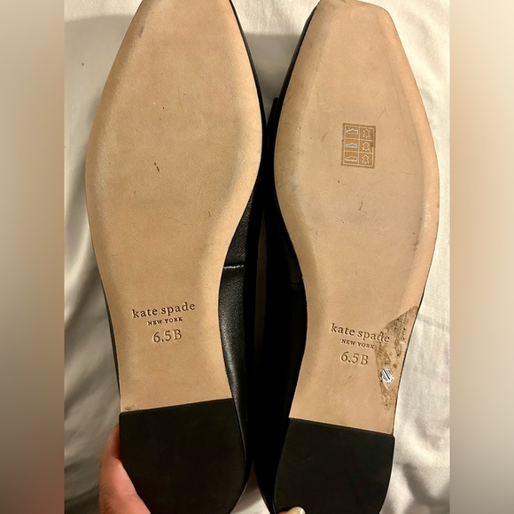 NWOT Kate Spade Leather Flats- Women's Bowdie Slip On Pointed Toe Ballet - Picture 4 of 4